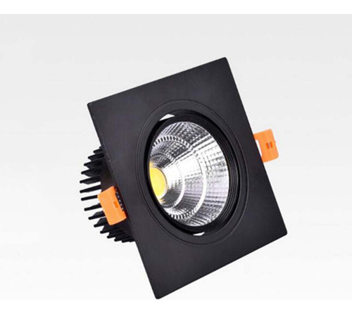 Ojo De Buey Led Cuadrado Negro 5w Luz Blanca 6500k