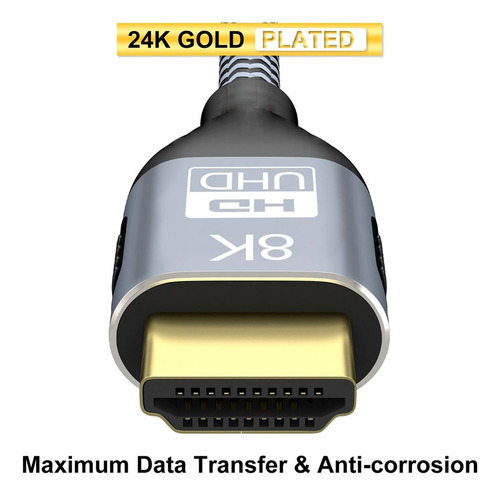 Cable Hdmi 2.1v 8k Netcom 3d 5 Mt 4320p 48gbps Hdr Earc