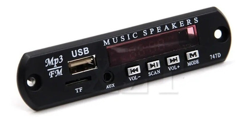 Placa Amplificador Modulo Usb Mp3 Fm Sem Bluetooth Caixa Som