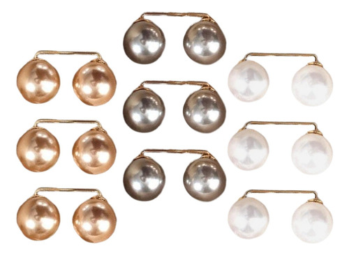 9 Broches De Perlas Artificiales A La Moda Para Mujer, S