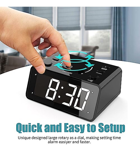 Reloj Despertador Inalámbrico Con Alarma Doble Y Voz Grababl