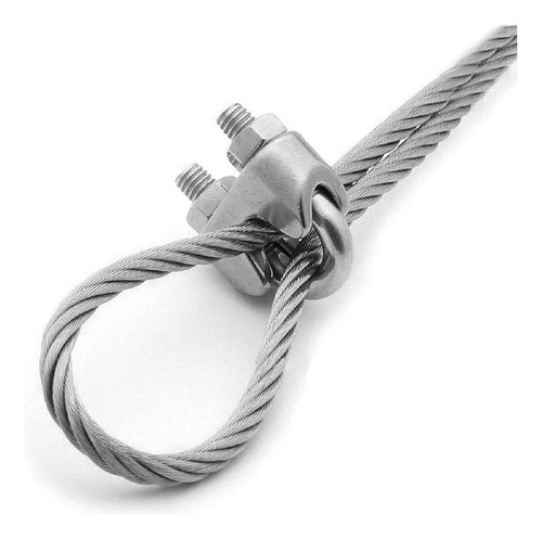 Clips Grampo P/ Cabo De Aço 1/8'' 1,0001 10 Unidades - Nord