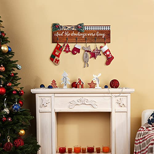 Porta Medias De Navidad 6 Ganchos Texto Dice Las Media...