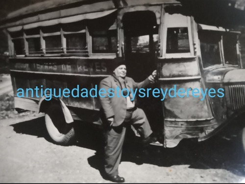 Fotografia Transporte Colectivo Antiguo Termas De Reyes 1960