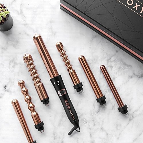 Foxybae Rose Gold 7 In 1 Curling Wand Control De Temperatura