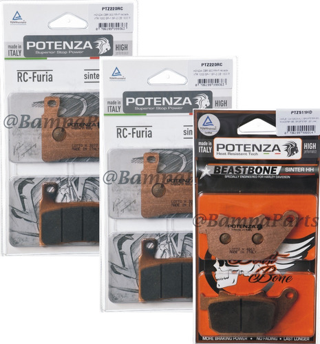 Kit Pastilha Potenza Sint Diant+tras Xr1200 Xr 1200 220+511h