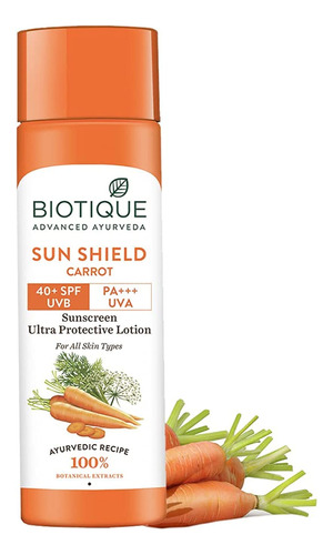 Biotique Loción Solar Facial Y Corporal Spf 40 - Zanahoria.