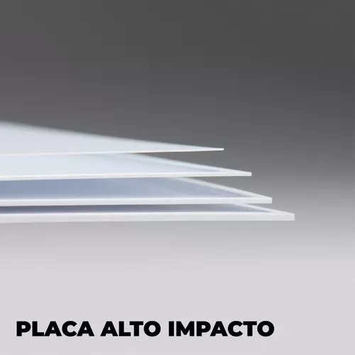 Placa Alto Impacto Reciclada Blanco Mate 2x1mts 1 Mm Tricapa