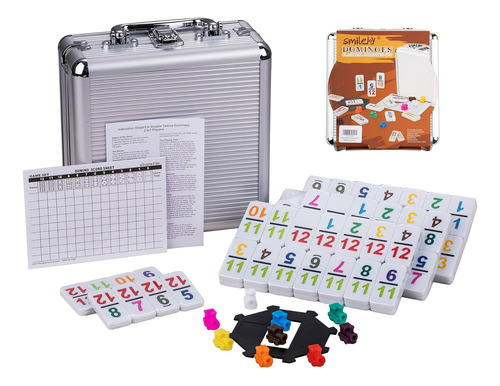 Smilejoy Double 12 Colorido Number Dot Dominoes, Juego De De