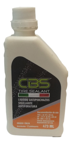 Imagen 1 de 3 de Liquido Cbs Sellador Tubeless 473ml 4 Medidas De Rodado 29