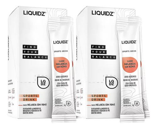 2x Isotônico Liquidz Sport Drink Melancia Com Romã 14 Un 6g