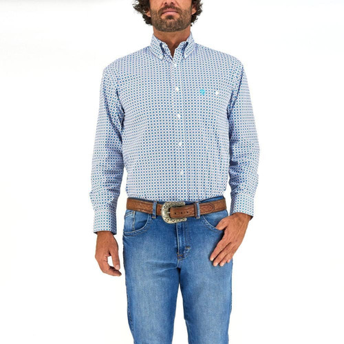 Imagen 1 de 6 de Camisa Vaquera Wrangler Hombre Manga Larga 727