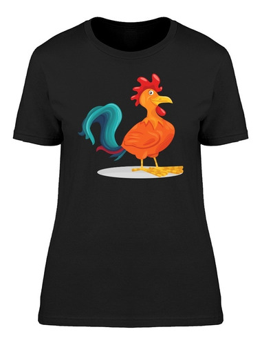 Gallo Dibujo Animado Colorido Camiseta De Mujer