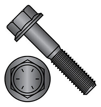 Zoro Select 6336bf 5/8-18x2 1/4 Hex Flange Frame Bolt Gr Oaa