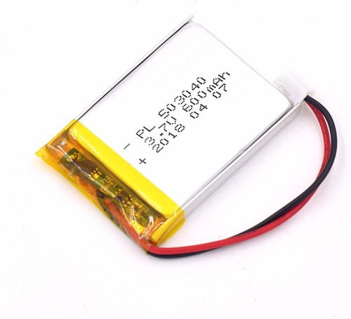 Bateria Lipo 3.7v 600mah Conector Jst 40 X 30 X 5mm