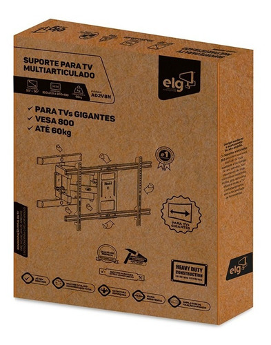 Imagem 5 de 5 de Suporte Articulado Tv Gigante De 50 A 90 Pol ELG A02v8n