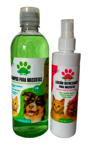 Shampoo Y Loción Refrescante Para Perros Y Gatos Pet Care