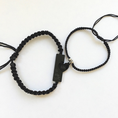Pulseras Para Parejas Personalizadas Regalo Novios Corazón