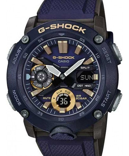 Relógio Casio G-shock Masculino Anadigi Carbon Ga-2000-2adr