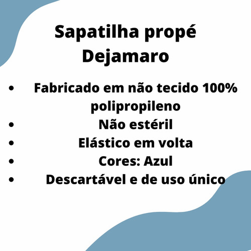 Sapatilha Prope Tnt Descartável Azul Anvisa Proteção - 100un
