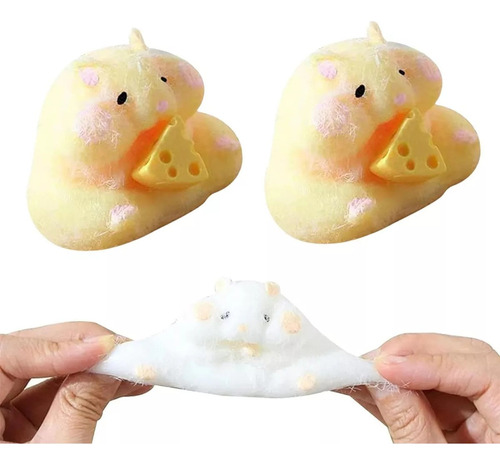 D 2 Piezas Squeeze Hamster Squishy Toy For Aliviar El Estrés