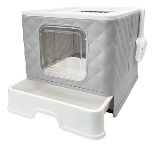 Fhiny Caja De Arena Grande Para Gatos Con Tapa,