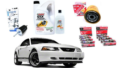 Kit De Afinación Ford Mustang V8 4.6l 2000 Castrol Gtx 5w30