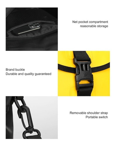 Imagen 8 de 10 de Bolsa Impermeable Mujer Moto Bici Mochila Mensajero Lluvia