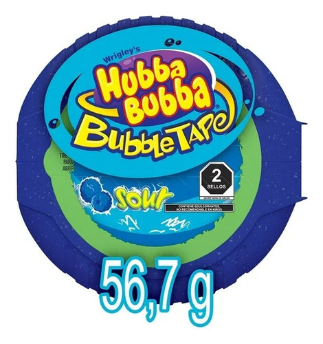 2 Pza Goma De Mascar Wrigleys Hubba Bubba Sabor Frambuesa Az