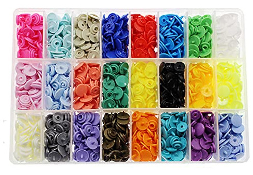 Broches De Presion Plasticos 10mm T3  504sets 24colores