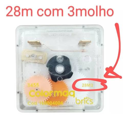 Timer Original Tanquinho Colormaq 28m 3 Molhos Mod.3455