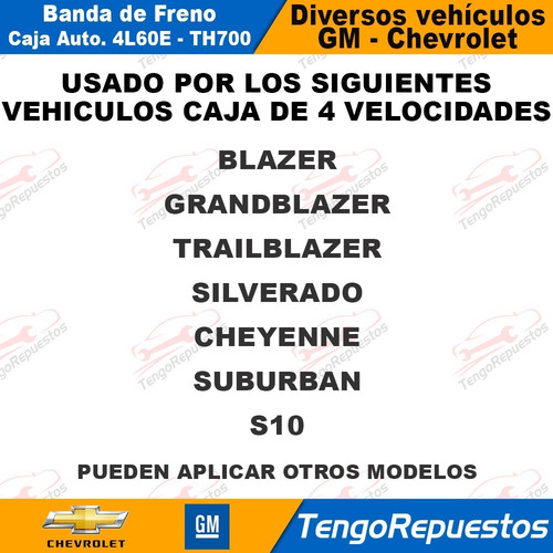 Banda Caja Automática 4l60e Chevrolet Gm Colorado Silverado