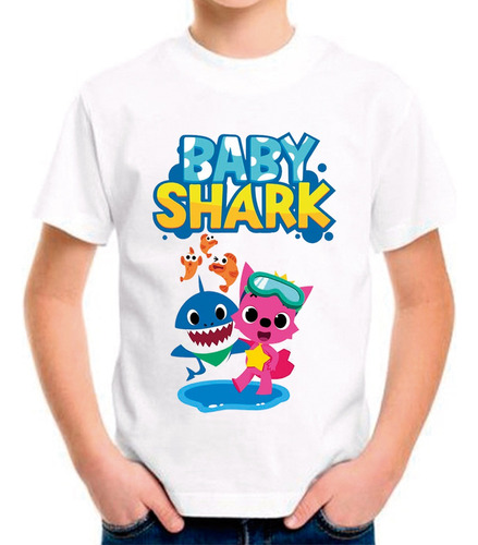 Playera Baby Shark Para Niños Y Niñas Todos Los Personajes