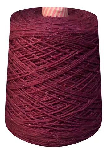 Hilo de colores número 8, tejido a ganchillo, 600 g, color vino Prial Line