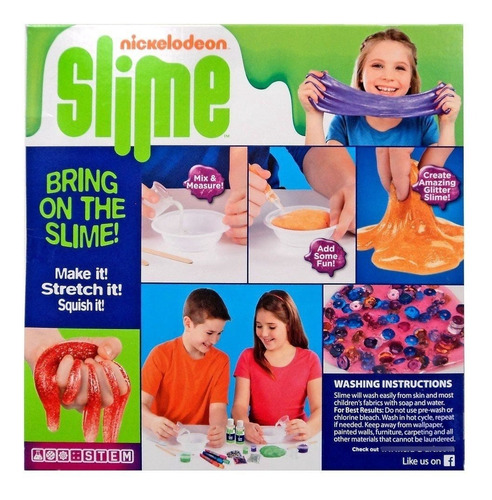 Kit Completo Para Slime Nickelodeon Rainbow Glitter Xtrem C