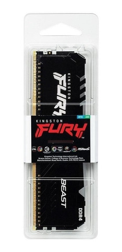 Imagem 2 de 3 de Memoria Ram Gamer Fury Beast Rgb 32gb 3200mhz Kf432c16bba/32