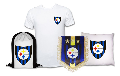 Pack Polera Huachipato + Cojín, Morral Y Banderín