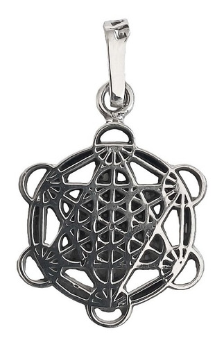 Dije Medalla Chica De Metatron En Plata Solida Ley 925