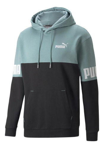 Campera Canguro Power Colorblock Hoodie Fl Puma