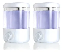 Comprar Combo de 2 Dosificadores de Gel Antibacterial o Jabón Líquido de 500cc, Energy Plus, Recargables y de Diseño Moderno, Ideales para Mantener la Higiene en Baños y Cocinas, Color Blanco.