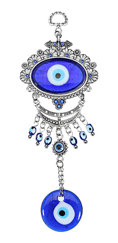 Amuleto Oval Turco Azul Mal De Ojo Colgante De Pared Coche D