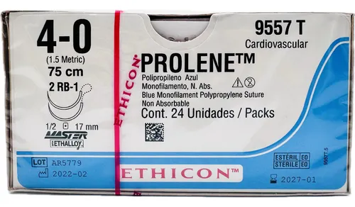 comprar Sutura Polipropileno 4-0 (prolene) Ref: 9557 T Ethicon