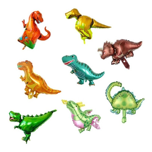 Globos Metálicos Dinosaurios (pequeños 35 Cm Aprox)