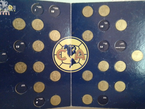 Monedas Conmemorativas Club América Con Coleccionador.