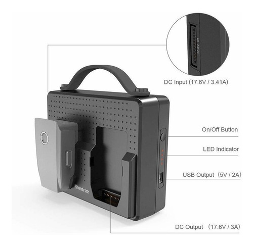 Imagen 4 de 10 de Cargador Para Dji Mavic 2 Pro/mavic 2 Zoom Drone I