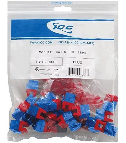 Icc Cat6 Rj45 Keystone Jack Para Estilo Hd