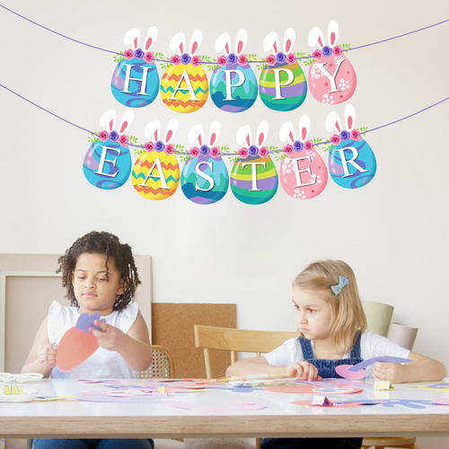 Hjb Colorida Guirnalda De Pascua Para Fiestas De Primavera