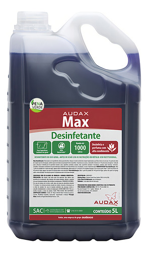 Desinfetante Audax Gold 5 Litros Concentrado