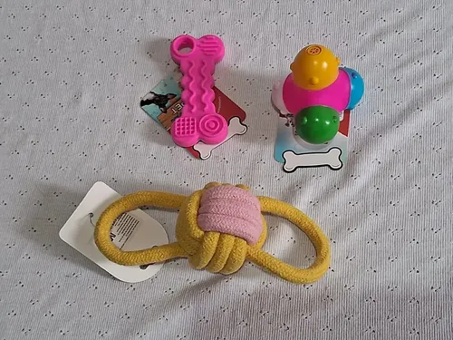 Kit 3 Mordedores Pet Brinquedo Sortido