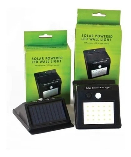 Imagen 3 de 7 de Luz Led Solar Para Pared Con Sensor De Movimiento 20 Led